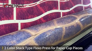 2-Color Vertical Stack Flexo Printing Press for Ice Cream Paper Cup