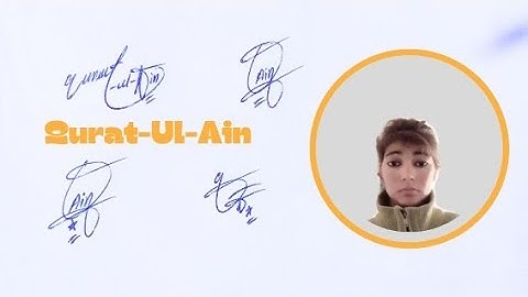 Qurat-Ul-Ain name signature style with arooj