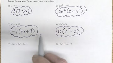 Factoring a GCF (reverse distribute)