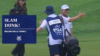 Emiliano Grillo SLAM DUNKS it! | 2024 PGA Championship