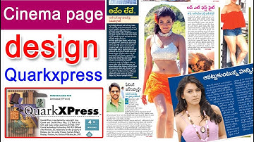 Cinema news page design in quarkxpress || Quarkxpress tutorial telugu || Quarkxpress design telugu