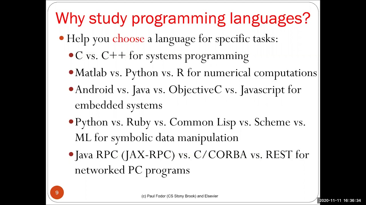 CSE 260: Computer Science B: Honors: Programming Languages - YouTube