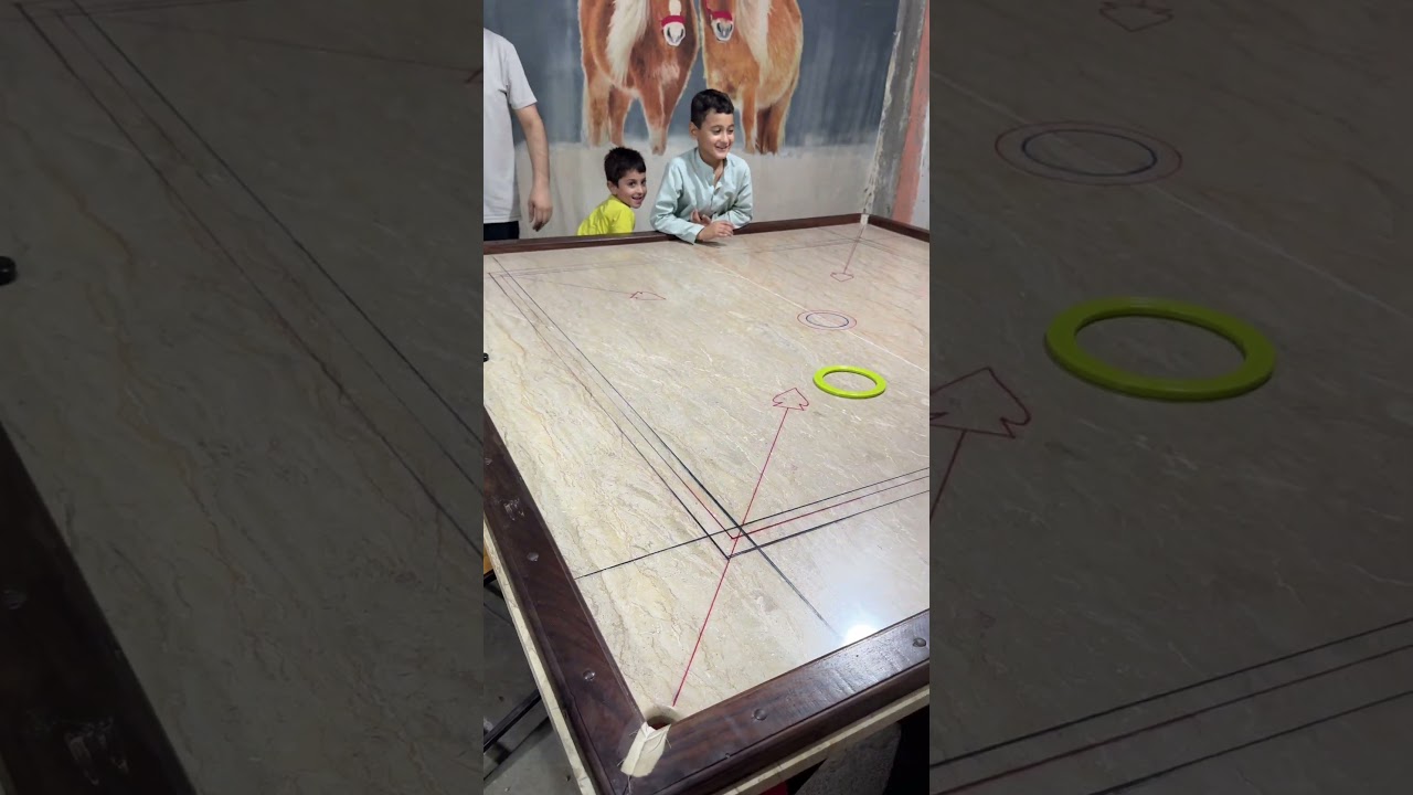 Smallest Player, Biggest Carrom Board 🤯 | 6 Fire Shots Potting 🔥World Record Fun