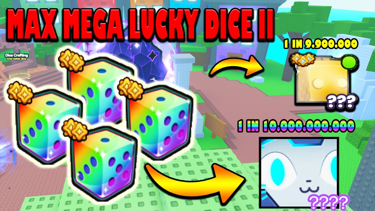😲 100% CHANCE DE HUGE? USEI O MAXIMO DE EGA LUCKY DICE II NO EVENTO RNG ...