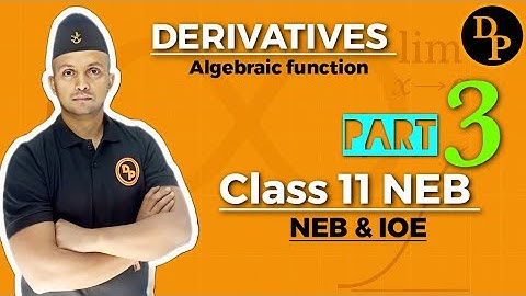 Class 11 Mathematics in Nepali || Derivatives || Part 3