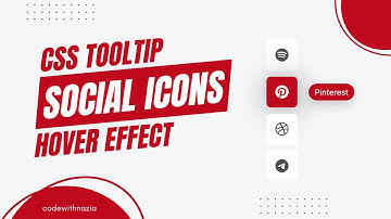 How to Create Social Media Icons with Tooltip & Hover Animation | HTML & CSS Tutorial