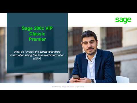 Sage 200c Classic Premier - How to import using the flexi fixed information utility