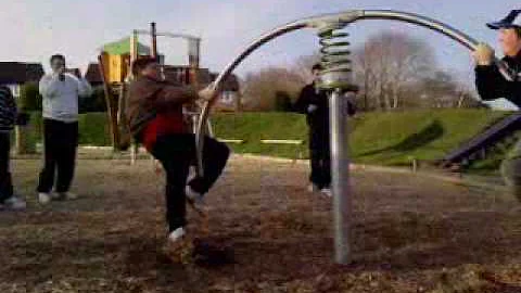 Louis Farrington Falls Off Swing At Brickley