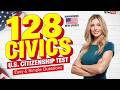 USCIS 128 Civics Questions and SIMPLE Answers in RANDOM ORDER | 2025 Civics Test US Citizenship