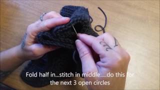 How to close a crochet hat worked from the bottom up