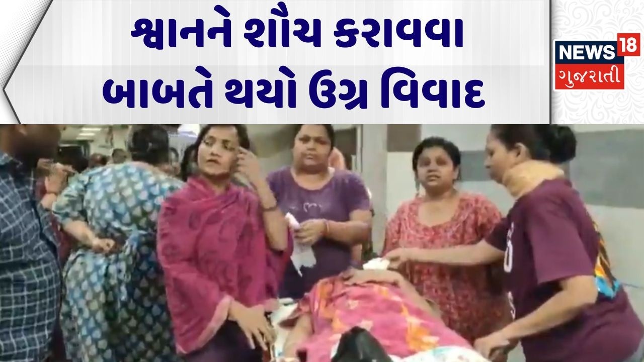 Vadodara Neighbor Conflict | શ્વાનને શૌચ કરાવવા બાબતે થયો વિવાદ | woman | Injured | News18 Gujarati