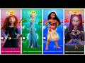 Tiles Hop EDM Rush – Baby Shark Trap Mix  Elsa vs Moana vs Merida Challenge 👑🎮🔥
