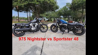 Harley 975 Nightster vs Harley Sportster 48