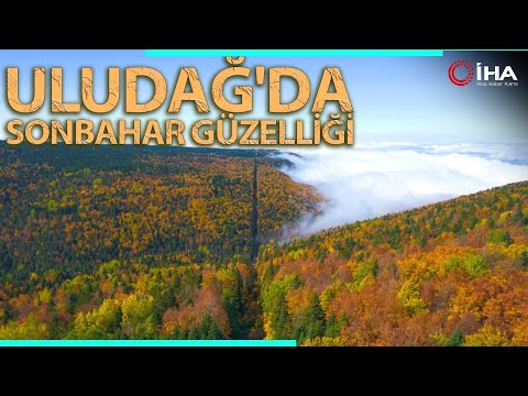 Uludağ'da Sonbahar Güzelliği Havadan Görüntülendi