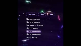 My Name Is Joanna#song #lyrics #shorts
