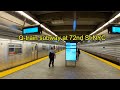 Q-train subway at 72nd St NYC (4K)