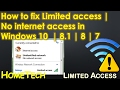 Fix Unidentified Network |  'No Internet Access' Limited Access WiFi Network Windows 10 | 8.1 | 7