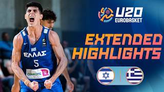 Round of 16: Israel 🇮🇱 vs Greece 🇬🇷 | Extended Highlights | FIBA U20 EuroBasket 2026