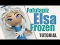 Fofucha fofulapiz Elsa Una Aventura Congelada (Moldes) - Elsa Frozen Fofupen