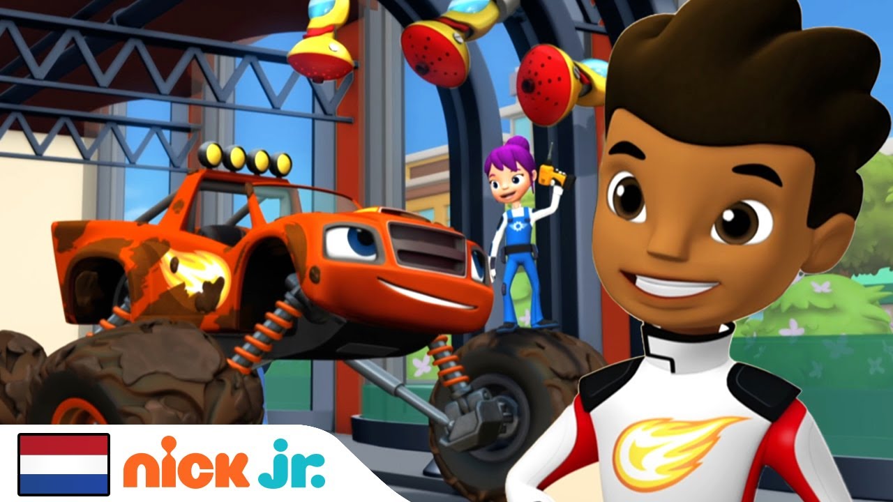 ⁣Blaze en de Monsterwielen | Crusher vernielt de Truck Wash! | Nick Jr. Nederlands