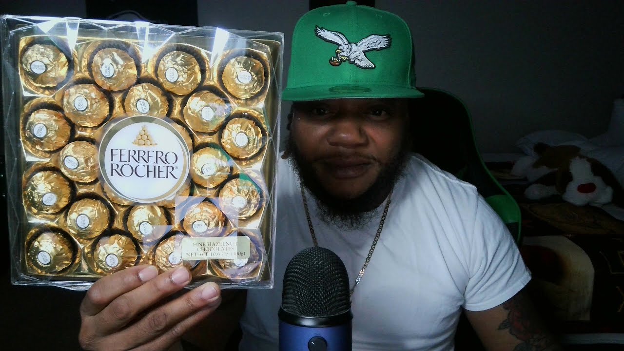 ASMR eating Ferrero Rocher!!! (whisper ramble) #asmr #ferrerorocher