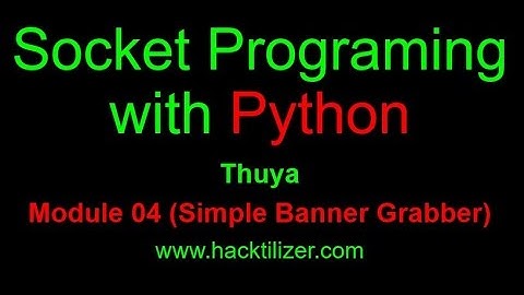 Module 04  Simple Banner Grabbing (Socket Programming with Python)