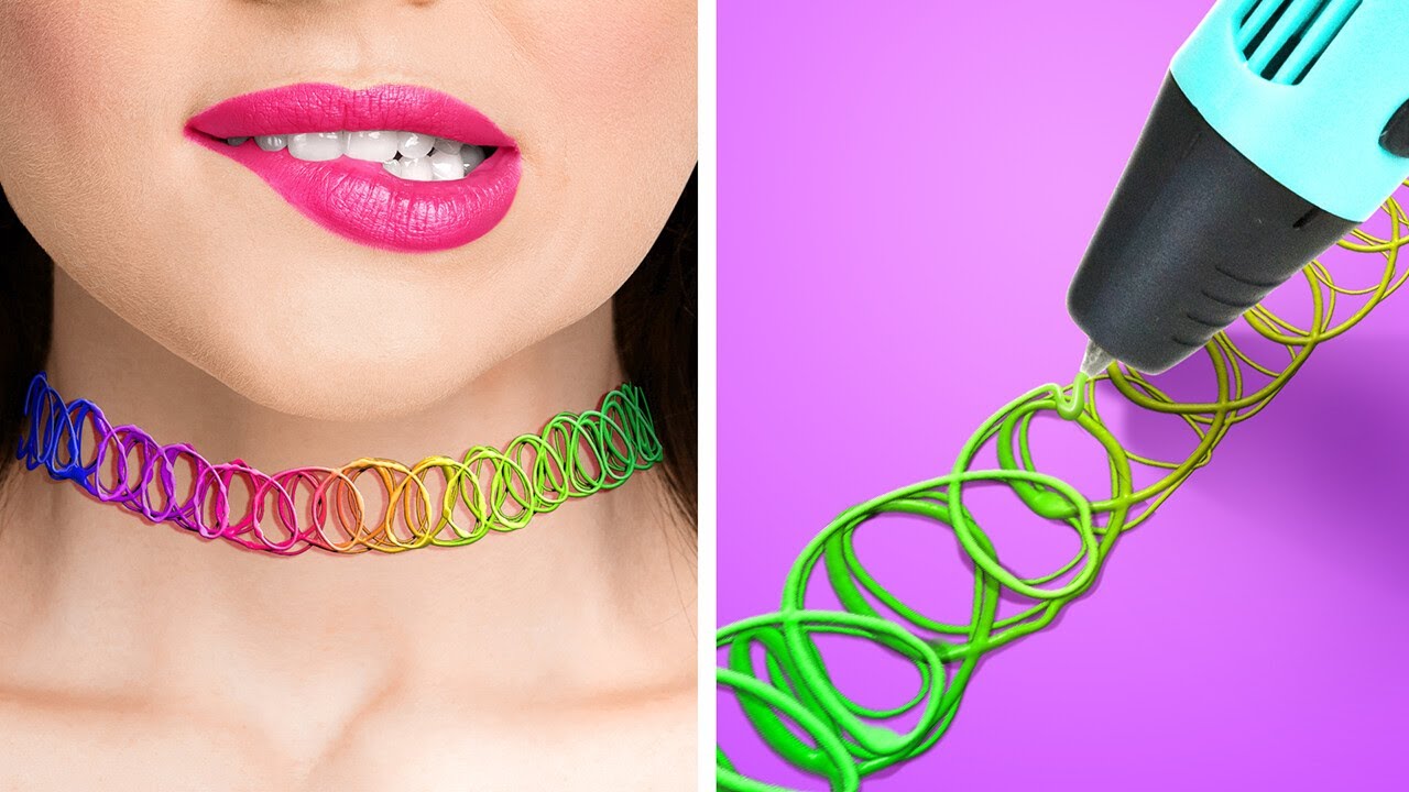 ARTESANATOS FANTÁSTICOS COM CANETA 3D E COLA QUENTE || Joias e DIYs para os pais da 123 GO! TRENDS