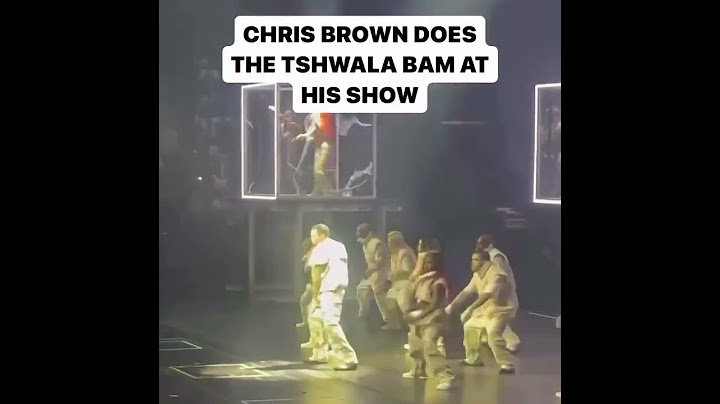 CHRIS BROWN DOES THE TSHWALA BAM DANCE AT HIS SHOW