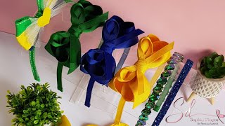 TIARA COPA DO MUNDO / LAÇO BOUTIQUE / DIY / Ribbon bow / #hedband #tiara