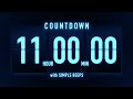 11 Hours Countdown Timer Flip Clock With Simple Beeps 