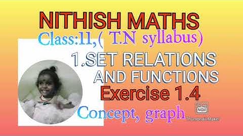 Class:11, Exercise 1.4, Concept and graph drawing procedures -   Nithish Publishers  Vadivelu