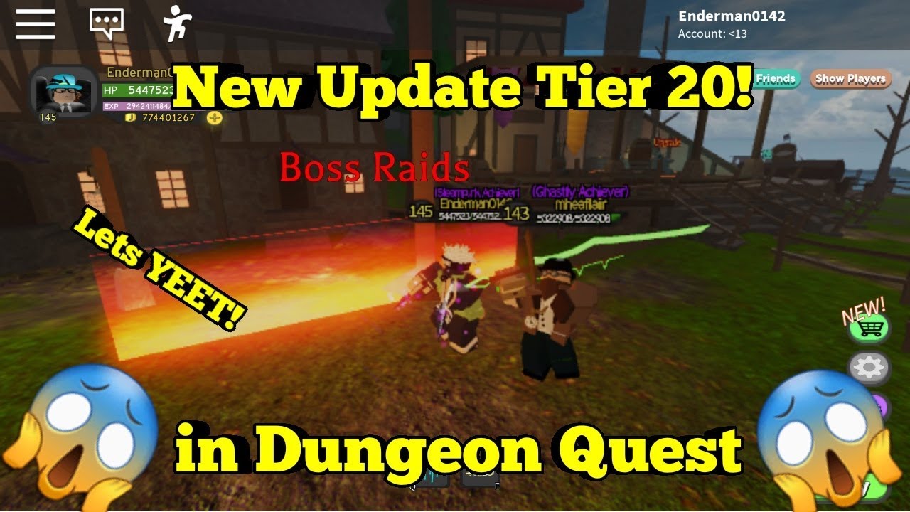 New Update Exp Boost Helping Low Level In Dungeon Quest Youtube - new boss raids in dungeon quest roblox dungeon quest update youtube