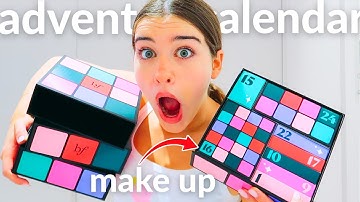 I Did A Full Face Of Makeup IN ORDER! (Advent Calendar Challenge)