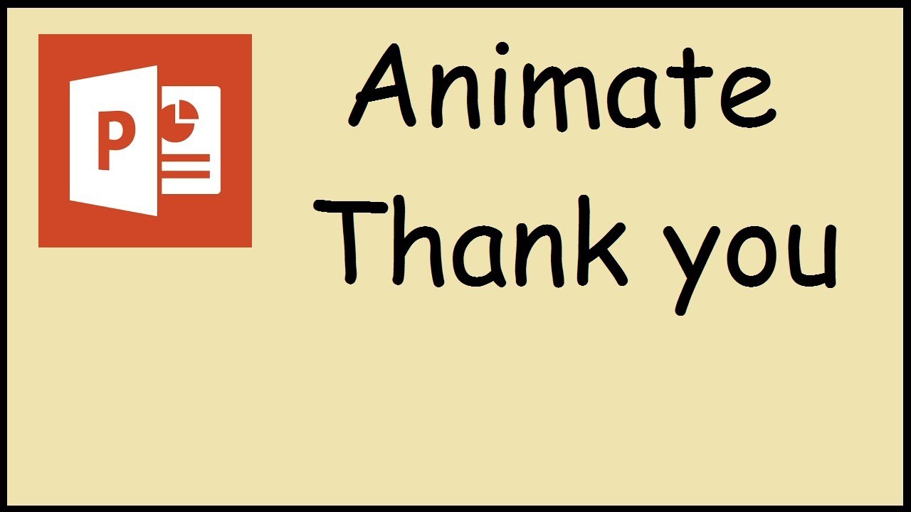 How to make a thank you animation in Powerpoint - YouTube