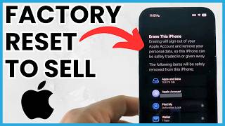 How to Factory Reset iPhone to Sell - Wipe iPhone Before Selling
