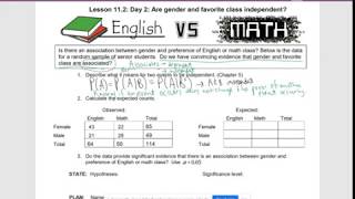 AP Statistics 11.2 Part 2