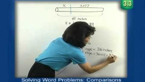 3.3 -- Solving Word Problems: Comparisons