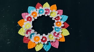 Beautiful Paper Flower Wall hanging/Home Decoration Ideas/Paper Craft Wall Hanging/Paper Wallmate