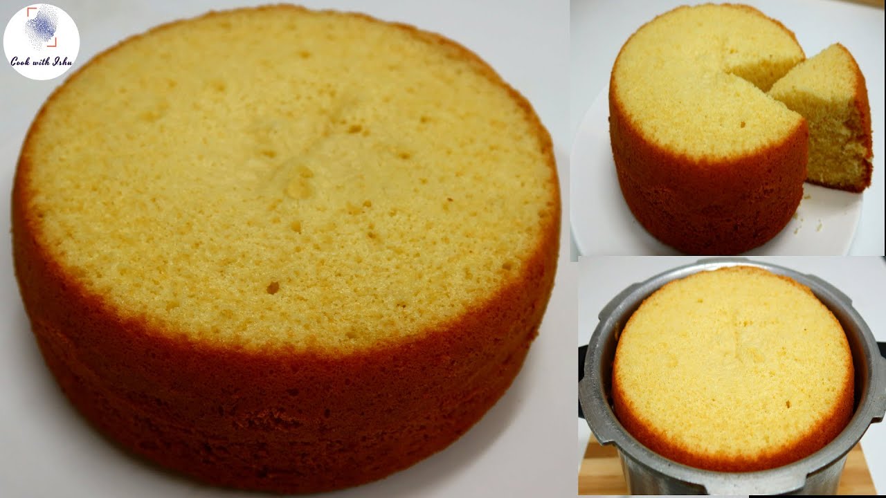 Vanilla Sponge Cake in Pressure Cooker How to Make Basic Sponge Cake