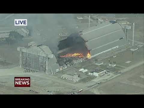 Fire burns former Tustin Air Base hangar, part of Orange County's ...
