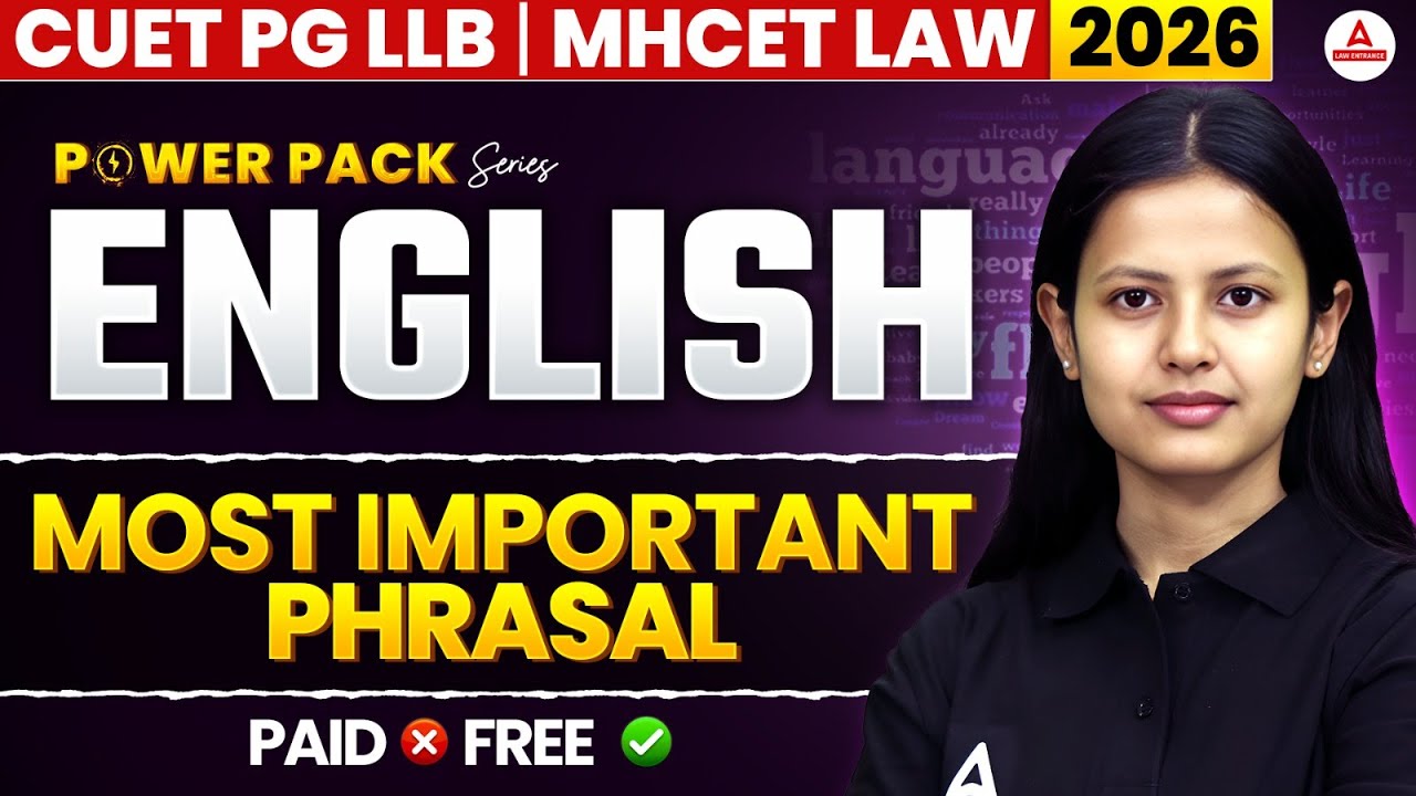 CUET LLB English Language MOST IMPORTANT PHRASAL | English Language for ...