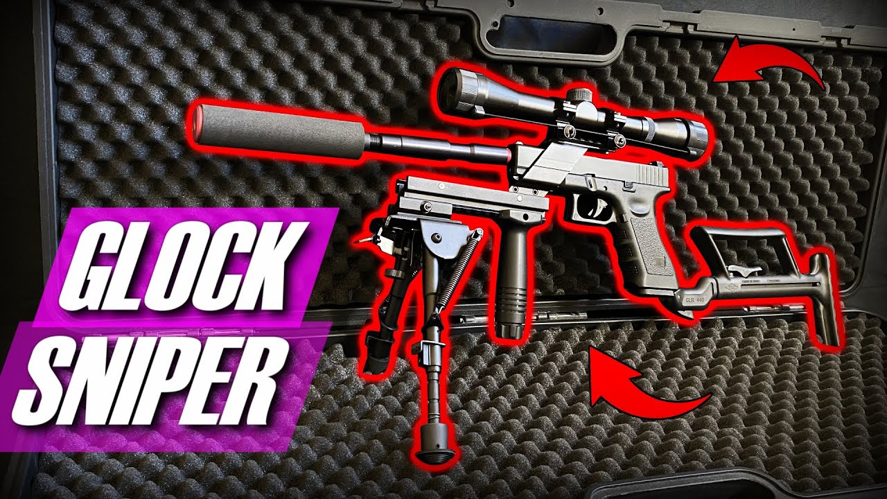 GLOCK SNIPER!!!!  Airsoft G17 SUPER TUNED!!!! +10 ACCESSORIES!!!! [ENG  Sub] 