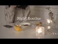 Night routine  cozy in the dark and cold winter in finland  slow living