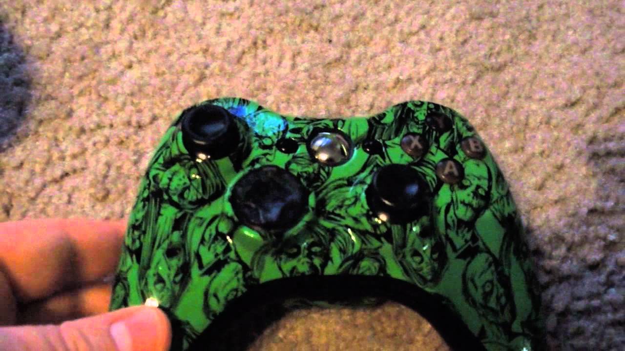 Hydrodip Zombies Custom Xbox 360 Wireless Controller YouTube