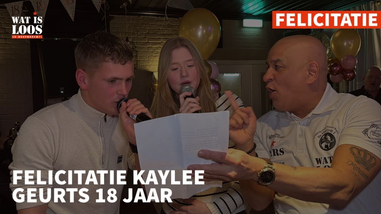 FELICITATIE KAYLEE GEURTS 18 JAAR