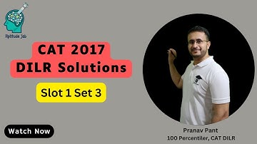 CAT 2017 DILR Solutions | Slot 1 Set 3 | Tests for College Admission | Venn Diagram | Difficult