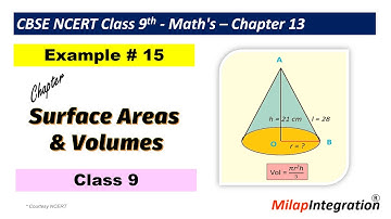 Surface Areas & Volumes: Chapter 13 | Example 15 | Class 9 | Maths | CBSE NCERT | Milap Integration