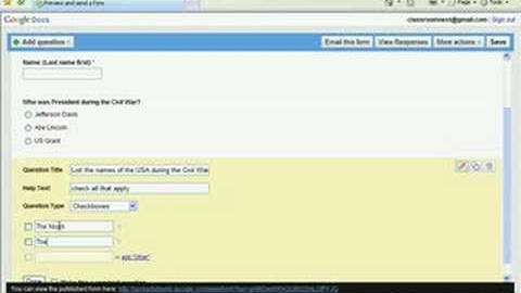 Using Google Forms to Create a online Quiz
