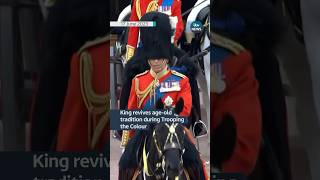 King rides on horseback for Trooping the Colour #itvnews #news #royals #king #kingcharles