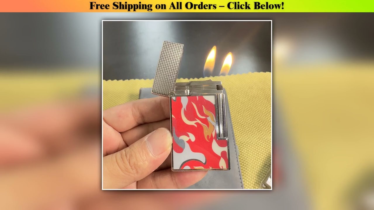 High-end custom lighter, brand new camouflage design, loud sound effect, comes with a set of